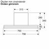 Bosch DBB85CC60 Serie 4 Tam Entegre 80 Cm Cam Davlumbaz