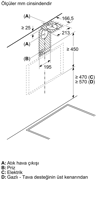 Bosch DWK67PJ70T Serie 6 A Enerji Sınıfı 60 Cm Duvar Tipi Davlumbaz