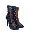 HIGH HEELS LEOPAR KADIN DANS BOTU
