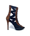 HIGH HEELS LEOPAR KADIN DANS BOTU