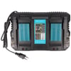 2 yuvalı Makita DC 18 RD çift hızlı şarj cihazı 1-2 Li-ion, NiMH piller için 7,2 volt ila 18 volt, USB çıkışlı
