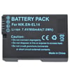 950mAh ile AccuCell'den yedek pil olarak Nikon D3300 pil EN-EL14A, EN-EL14, EN-EL14e