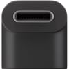 Adaptör USB-C - USB-C 90 derece açı, USB-C fişine açılı siyah USB-C soketi