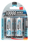 Ansmann NiMH pil Mono 10000mAh, 2'li blister ambalaj