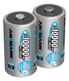 Ansmann NiMH pil Mono 10000mAh, 2'li blister ambalaj