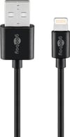 Apple iPhone, iPad ve Lightning konektörlü cihazlar için USB senkronizasyon ve şarj kablosu, siyah