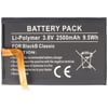 Blackberry Classic, Li-Polimer, 3.8V, 2500mAh, 9.5Wh, dahili, aletsiz pil