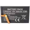Blackberry Classic, Li-Polimer, 3.8V, 2500mAh, 9.5Wh, dahili, aletsiz pil