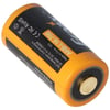 CR123 3.7 volt, min 700mAh, tipik olarak 760mAh, maks. 820mAh, AkkuShop taşıma kutusu ile 35x16mm kapasite