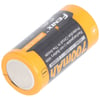 CR123 A Li-ion pil şarj edilebilir 3,7 volt min. 700mAh, tipik olarak 760mAh, maks. 820mAh, AkkuShop taşıma kutusuyla 35x16mm