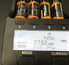 CR123 A Li-ion pil şarj edilebilir 3,7 volt min. 700mAh, tipik olarak 760mAh, maks. 820mAh, AkkuShop taşıma kutusuyla 35x16mm