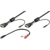 Full HD SVGA monitör kablosu + ses 15 pin HD konektör> 15 pol. HD fiş + 3,5 mm ses