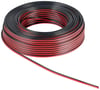 Goobay hoparlör kablosu kırmızı, siyah CU - 100 m bobin, kesit 2 x 0,35 mm²