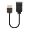 HDMI Flex Adaptör siyah, HDMI erkek tip A - HDMI dişi tip A