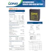Kung Uzun pil WP4.5-12 12 volt 4.5 Ah 90 x 70 x 102mm 4.8mm Faston kontağı