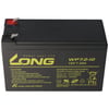 Kung Uzun WP7.2-12M, 12Volt, 7.2Ah VDS G101163, Faston 4.8mm fiş kontakları ile