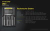 Li-Ion piller için Nitecore UMS4 USB hızlı şarj cihazı QC 2.0 uyumlu