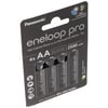 Panasonic eneloop pro, önceden şarj edilmiş, perakende blister (4'lü paket) BK-3HCDE/4BE şarj edilebilir pil NiMH, Mignon, AA, HR06, 1.2V ve 2500mAh 5410853064152
