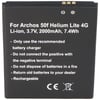Pil sadece Archos AC50FHE pil AC50FHELI Archos 50f Helium Lite 4G, GX395872 için uygundur