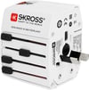 Skross World Adapter MUV USB - tüm topraklanmamış cihazlar için uygundur (2 pinli), entegre çift USB şarj cihazı ile