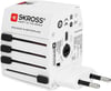 Skross World Adapter MUV USB - tüm topraklanmamış cihazlar için uygundur (2 pinli), entegre çift USB şarj cihazı ile