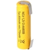 U Şekilli lehim etiketli Düz Üst Ni Accu Mignon 1.2V 600mAh AA