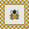 3D Nakış Efektli Ananas Kırlent Kumaşı