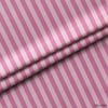 Açık Pembe / Gül Kurusu 2x2 cm Çizgili Kumaş