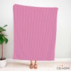 Açık Pembe / Gül Kurusu 2x2 cm Çizgili Kumaş