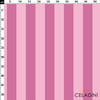 Açık Pembe / Gül Kurusu 5x5 cm Çizgili Kumaş
