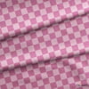 Açık Pembe / Gül Kurusu Damalı Kumaş