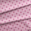 Açık Pembe / Gül Kurusu Puantiyeli Kumaş
