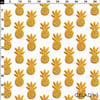 Altın Ananas Desenli 3D Nakış Efektli Kumaş