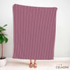 Bordo / Gül Kurusu 2x2 cm Çizgili Kumaş