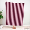 Bordo / Gül Kurusu 5x5 cm Çizgili Kumaş