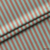 Buz Mavisi / Tarçın 2x2 cm Çizgili Kumaş