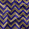 Çuval Görünümlü Lacivert Zigzag Kumaş