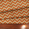 Çuval Görünümlü Turuncu Zigzag Kumaş