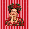Frida Kahlo Yılbaşı Kırlent Kumaşı