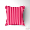 Fuşya / Pembe 2x2 cm Çizgili Kumaş