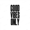 Good Vibes Only (Beyaz) Kırlent Kumaşı (Versiyon-1)