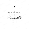 Happiness is Homemade Yazılı Kırlent Kumaşı