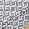 İç İçe Kare Baklava Desenli Kumaş (Gri)