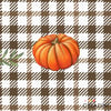 Kahverengi Ekose Balkabağı Desenli Runner Kumaşı
