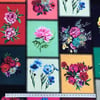 Kanaviçe Patchwork Desenli Kumaş