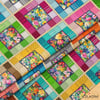 Kırkyama Patchwork Desenli Kumaş (Açık Zemin)