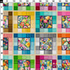 Kırkyama Patchwork Desenli Kumaş (Açık Zemin)