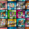 Kırkyama Patchwork Desenli Kumaş (Koyu Zemin)