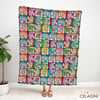 Kırkyama Patchwork Desenli Kumaş (Koyu Zemin)