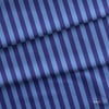 Lacivert / Denim Mavisi 2x2 cm Çizgili Kumaş